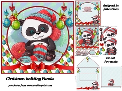 Christmas knitting Panda