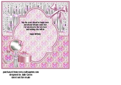 Glamour accessories birthday insert