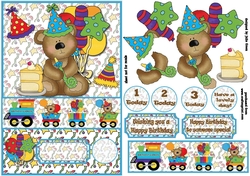 Tedd bears party birthday A5