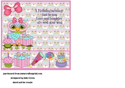 Owl wish you a happy birthday insert