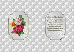 Wishes in my hand birthday insert