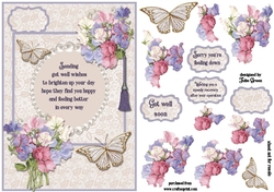 sweet peas A5 get well