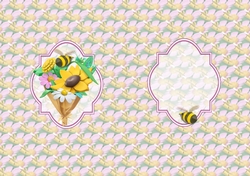 Bear hugs and flowers A5 blank insert
