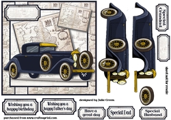 Classic car blue