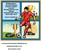 Football mad birthday insert