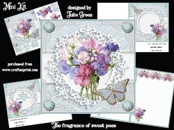 The fragrance of sweet peas mini kit
