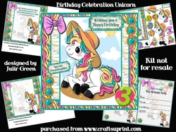 Birthday Celebration Unicorn mini kit