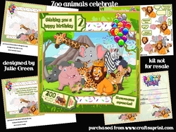 Zoo animals celebrate