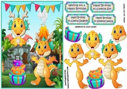 Dino cake A5