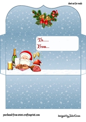 Christmas wishes money envelope