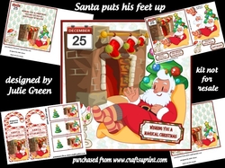 Santa puts his feet up