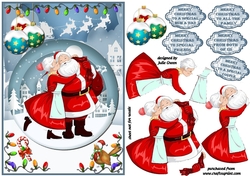 Mummy is kissing Santa Claus A5