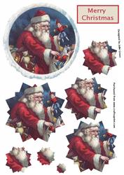 Vintage Santa Double Star Pyramid