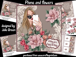 Phone and flowers