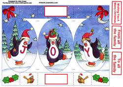 Skating Penguins Xmas