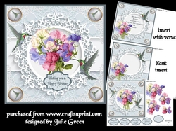 Sweet peas and humming birds