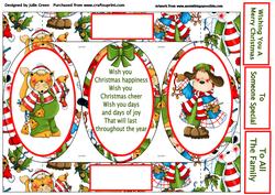 Animal Christmas Tri Fold