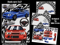 Fast cars 5x7