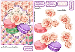 Macaroons and roses 5x7