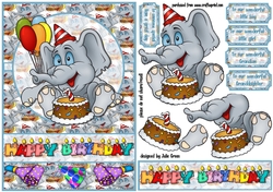 Elephant birthday wishes A5