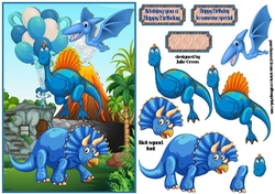 All blue Dinosaurs