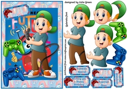 Young boy gamer A5