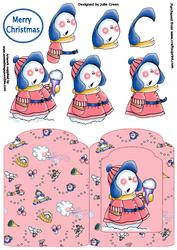 Little Snowgirl Tag Card
