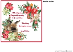 Christmas Bunny wishes insert