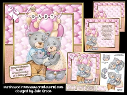 Teddy bear baby girl