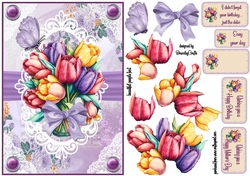 Floral Greetings...Tulips A5