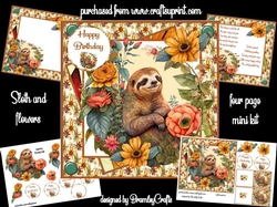 Sloth and flowers