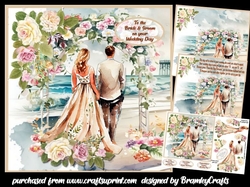 watercolor beach wedding
