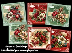 Floral Christmas toppers