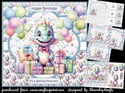 Little birthday Dinosaur boy