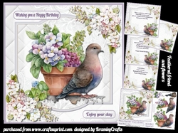 Feathered friend and flowers