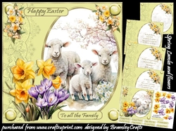 Spring lambs and flowers