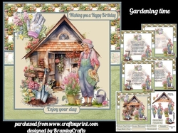 Gardening time female