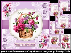A basket of sweet peas