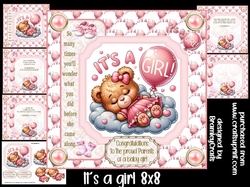 Its a girl 8x8