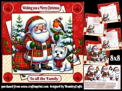 A tartan Christmas 8x8