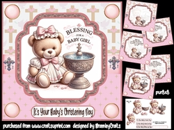 Baby Girls Christening Day 8x8