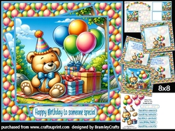 Bear...thday fun 8x8