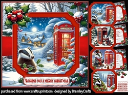 badgers Christmas Set 7x7