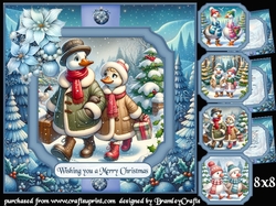 Christmas Geese 8x8