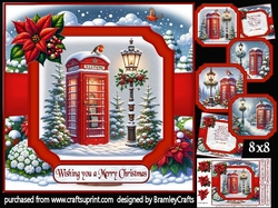 Festive telephone boxes 8x8