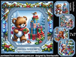 Teddy Bears Christmas 7x7