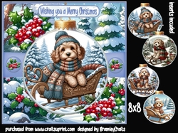 Cockapoo Christmas 8x8