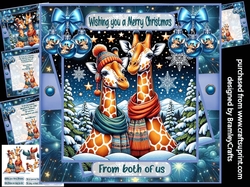 Festive Giraffes 8x8