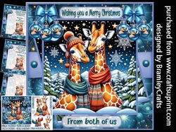 Festive Giraffes 7x7