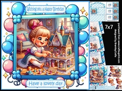 Little girls Dollhouse 7x7